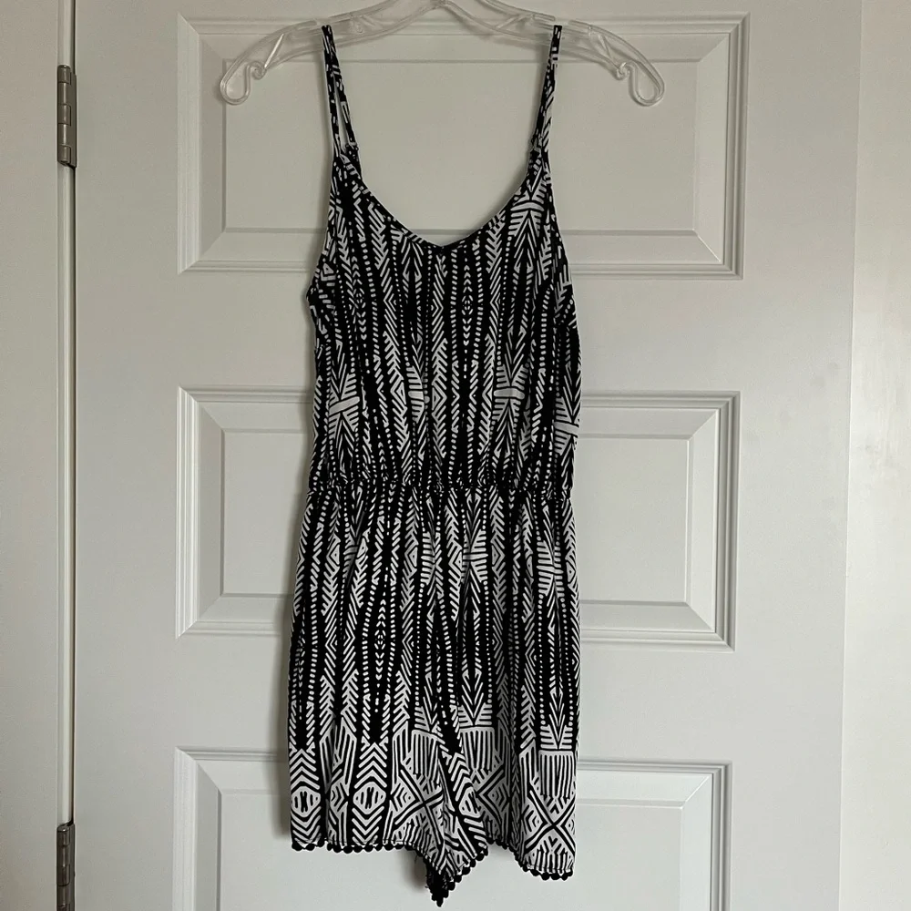 Mossimo Geometric Aztec Print Cami Romper - Picture 2 of 6
